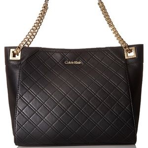 Calvin Kline Permanent quilted lamb tote